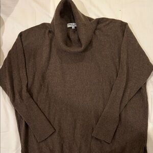 Brown Turtleneck Cashmere Sweater